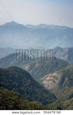 Layers Of Hill Leading Path Image Taken At Kodaikanal Tamilnadu India From Top Of The Hill.