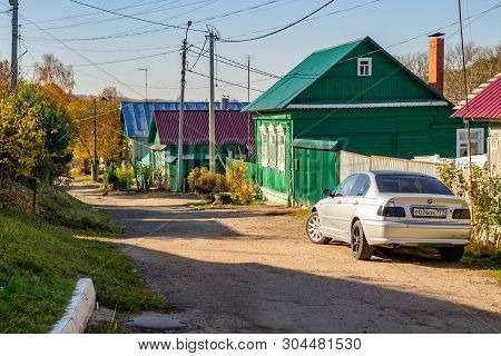 Borovsk, Russia - October 2018: Streets With Traditional Architecture In The City Of Borovsk