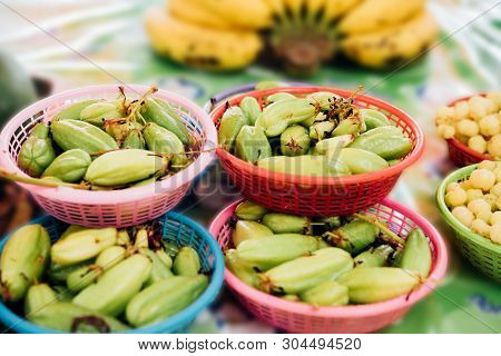 Bilimbi (bilimbing, Cucumber Tree) At Stall Market