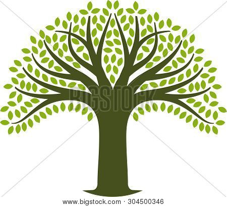 Simetric And Geometric Tree Icon. Soft Colors.
