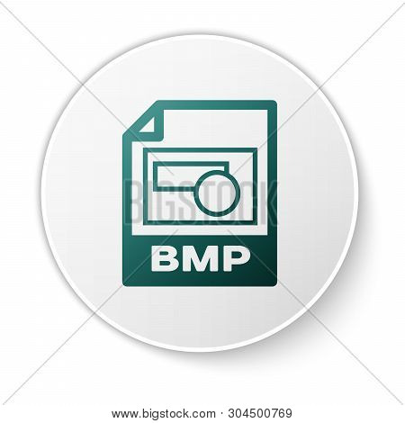 Green Bmp File Document Icon. Download Bmp Button Icon Isolated On White Background. Bmp File Symbol