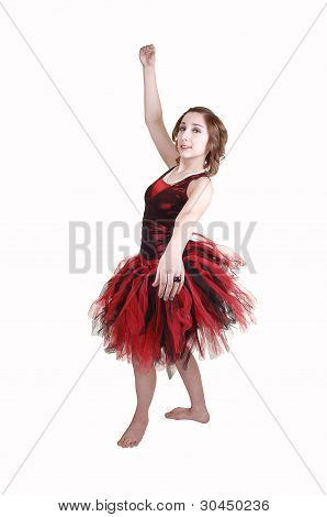 Dívka školení pro balet.