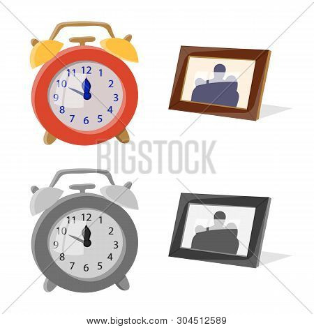 Vector Illustration Of Dreams And Night Icon. Set Of Dreams And Bedroom Stock Symbol For Web.