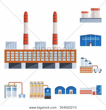 Vector Design Of Industry And Building Sign. Set Of Industry And Construction Vector Icon For Stock.