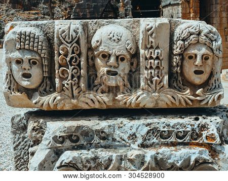 Lycian Tombs Of Mira Fragments Of Sculptural Compositions In The Necropolis Of Lycian Tombs Carved I