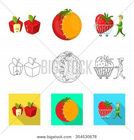 Isolated Object Of Test And Synthetic Logo. Collection Of Test And Laboratory Stock Symbol For Web.