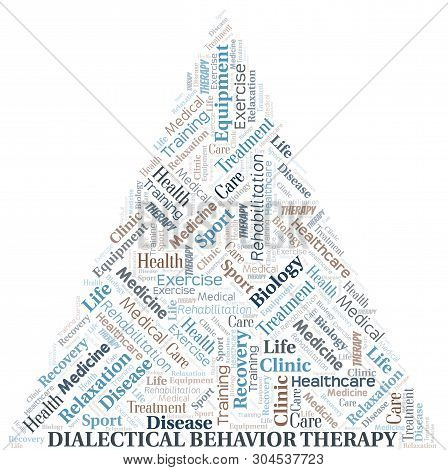 Dialectical Behavior Therapy Word Cloud. Wordcloud Made With Text Only.
