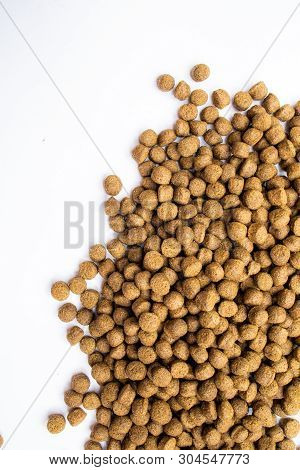 Pile Feed Die Cut Isolate On White Background. Animal Food For The Fish Eat The Plants. Can Be Fish 