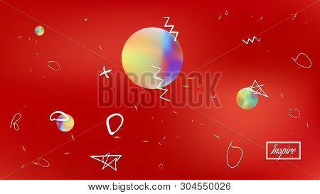 Clean Space Fantasy. Background Texture, Smoot. Ordinary Colorific Illustration.  Red Colored Backgr