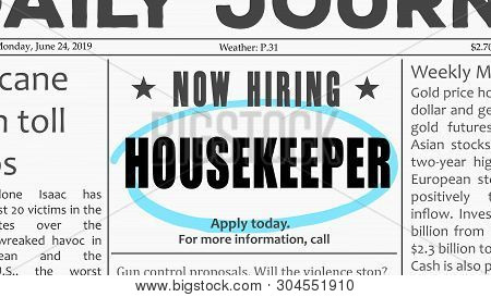 housekeeper job offer vector photo free trial bigstock housekeeper career