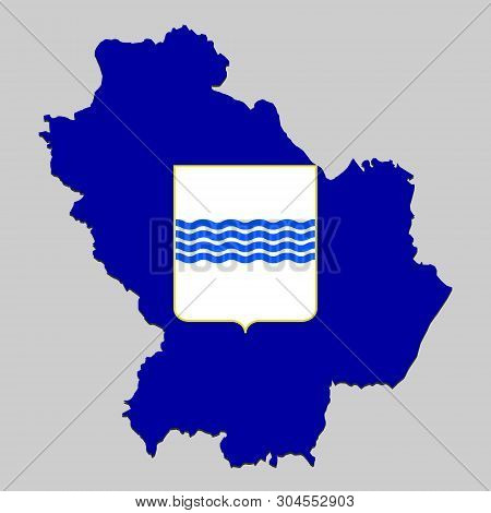 Map Of Basilicata Is A State Italy With Flag. Vector Illustration