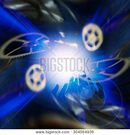Clock gears abstract. Time and Space. Boson or God particle. 3D rendering