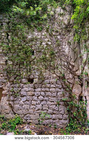 The Ruins Of An Old Abandoned Catholic Church Stara Zupna Crkva On Mount Vrmac, The Town Of Prcanj, 