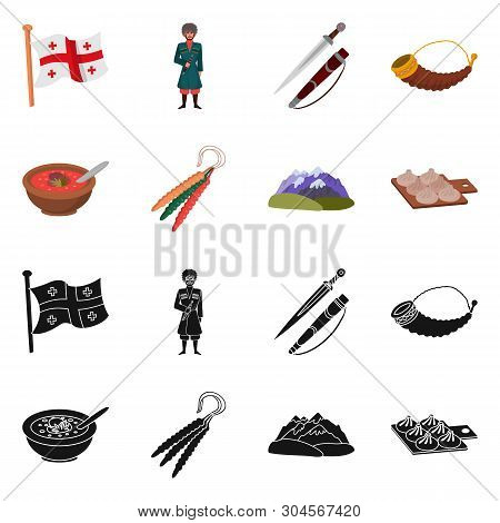 Isolated Object Of Culture And Sightseeing Icon. Set Of Culture And Originality Vector Icon For Stoc