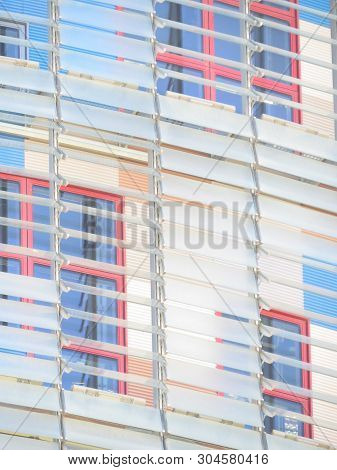 Barcelona, Spain, July 22, 2014. Agbar Tower Is A 38-storey Tower Near Plaza Catalunya. Phallic Symb
