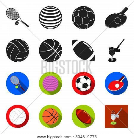 Vector Illustration Of Ball And Soccer Icon. Collection Of Ball And Basketball Stock Vector Illustra