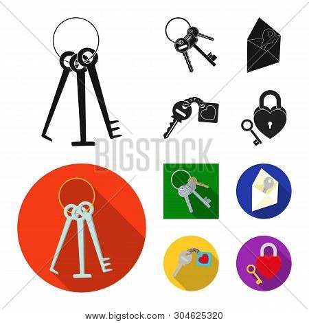 Isolated Object Of Key  And Protection Sign. Collection Of Key  And Security Stock Symbol For Web.