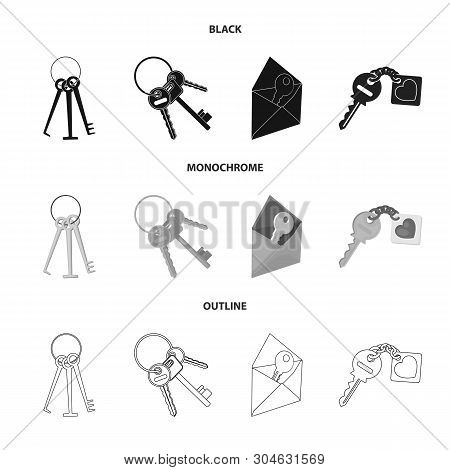 Vector Illustration Of Key  And Protection Icon. Set Of Key  And Security Vector Icon For Stock.