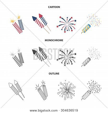 Isolated Object Of Festival And Summer Logo. Collection Of Festival And Holiday Stock Vector Illustr