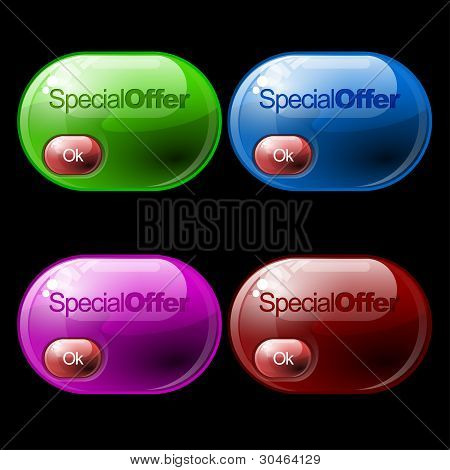 반짝이 유리 배너 빨강, 녹색, 파랑 초록