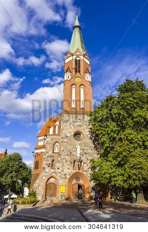 Sopot, Poland - July 31, 2015: St.george Roman Catholic Church In Sopot. Built In 1901 In Neo Gothic