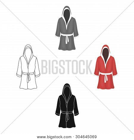 Boxing Robe Icon In Cartoon, Black Style Isolated On White Background. Boxing Symbol Stock Vector Il