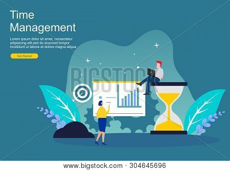 Web Page Time Management And Procrastination Concept. Planning And Strategy For Business Banner