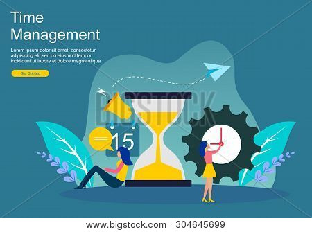 Web Page Time Management And Procrastination Concept. Planning And Strategy For Business Banner