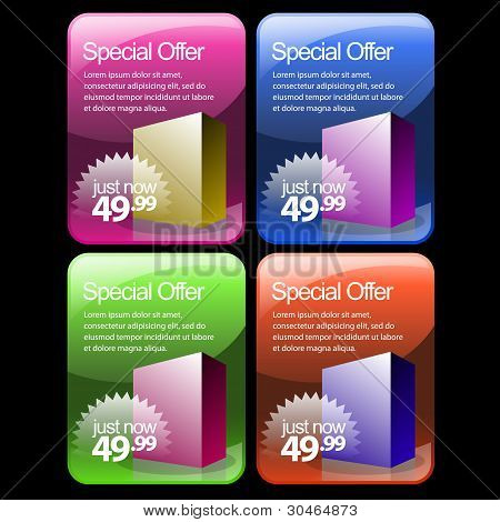 반짝이 유리 배너 빨강, 녹색, 파랑 초록