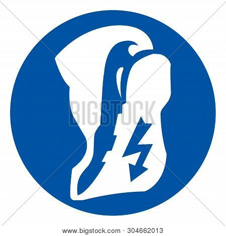 Wear Antistatic Shoes Symbol Sign, Vector Illustration, Isolate On White Background Label. Eps10