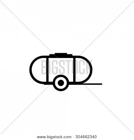Web Mobile water storage tank outline. Clipart image isolated on white background