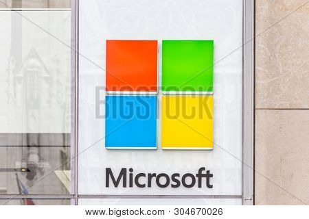 New York, Usa - May 15, 2019: Microsoft Store In Manhattan. Microsoft Is Worlds Largest Software Mak