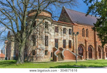 Corner Tower And Stairs Of The Monastery In Dargun, Germany