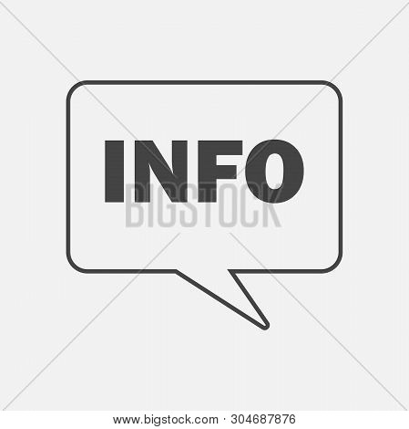 Info Vector Icon In The Cloud. Info Illlustration.