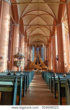 Luneburg, Germany - November 03, 2018: Interior Of St. Michaelis Church In Luneburg