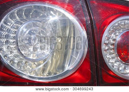 Close Up Photo Of A Round Car Backlight