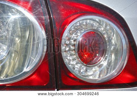 Close Up Photo Of A Round Car Backlight