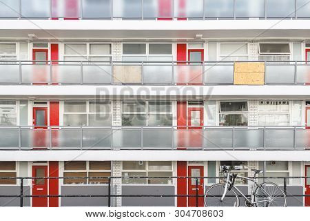 Facade Of A Council Housing Block Churchill Gardens In Pimlico, London