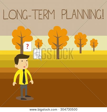 Text Sign Showing Long Term Planning. Conceptual Photo Establishing Goals That You Expected To Achie