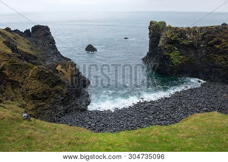 Arnarstapi Basalt Rock Arch Formation, Iceland