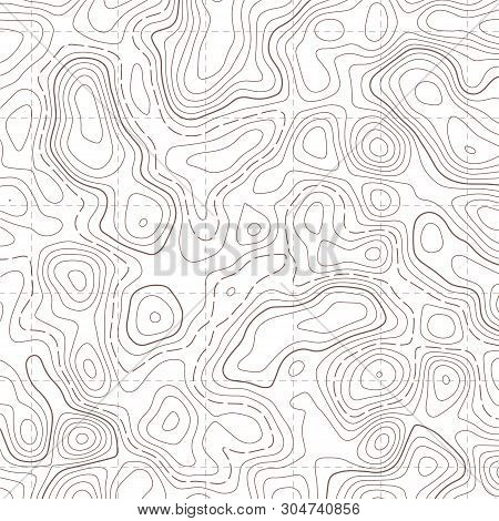 Creative Illustration Of Topographic Map. Art Design Contour Background. Abstract Concept Graphic El
