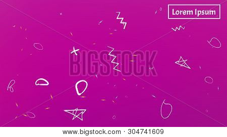 New Space Fantasy. Background Texture, Light. Elementary Colorific Illustration.  Magneta Colored Ba