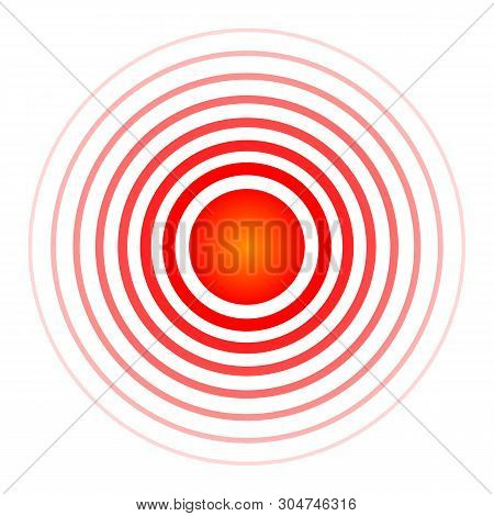 Creative Illustration Of Pill Target Spot Symbol, Medical Painkiller Drug Icon Isolated On Backgroun