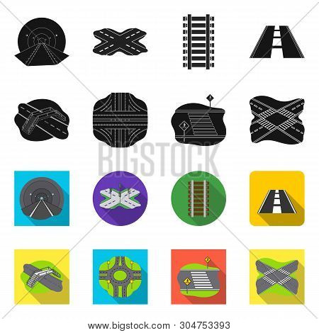 Vector Illustration Of Road And Street Icon. Set Of Road And Highway Stock Vector Illustration.