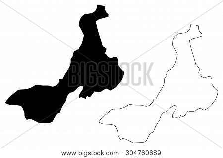 Quetzaltenango Department (republic Of Guatemala, Departments Of Guatemala) Map Vector Illustration,