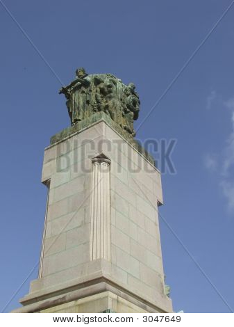 Close-up van het monument