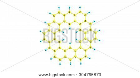 Kekulene Molecular Structure Isolated On White