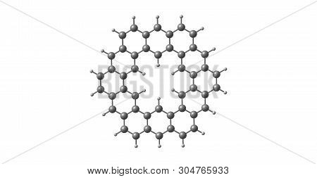 Kekulene Molecular Structure Isolated On White