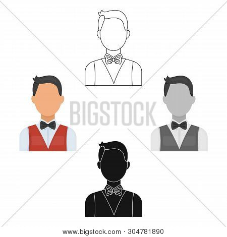 The Man In A Suit. The Croupier, The Person Who Follows The Game In The Casino.kasino Single Icon In
