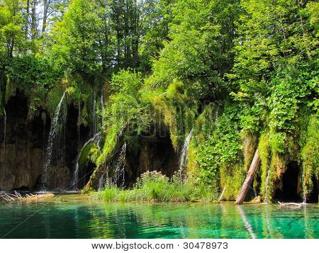 Waterfall in Plitvice Lakes